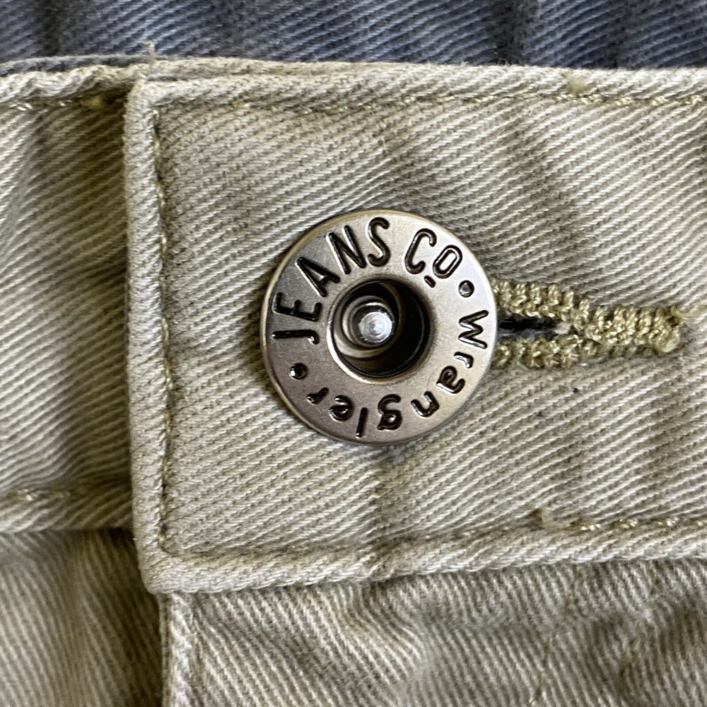 Wrangler Cargo Pants Men Beige Measures 35x32.5 No Sizing Baggy Grunge Workwear - Picture 5 of 14